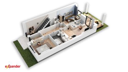 Nowe mieszkanie na sprzedaż 67,5m2 z ogródkiem, Hanulin