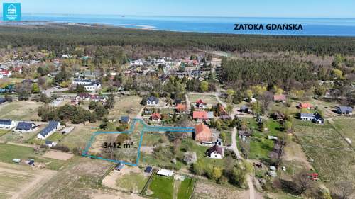 Działka 3412 m Mikoszewo , MPZP, ok. 2 km plaża