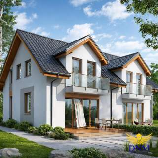Dom w zabudowie bliźniaczej z garażem 109 m2 działka 515 m2 Zb