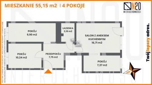 Azory 3 pokoje z potencjałem na zrobienie 4