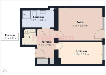 2 pokojowe z balkonem przy Wielickiej