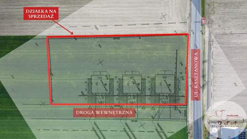 Działka z pozwoleniem na bud. 6 lokali mieszkal.