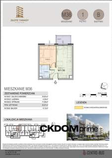 M36 35,07 m 2 pokoje balkon 1 piętro
