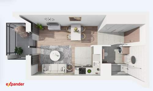 Kawalerka 30 m balkon