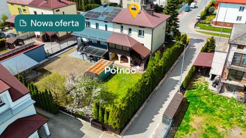 Komfortowy bliźniak z kominkiem i dużym ogrodem