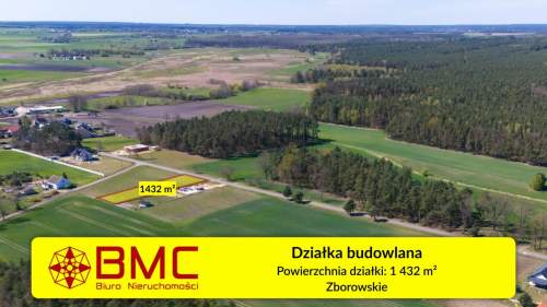 Działka Zborowskie gaz kanalizacja woda blisko las
