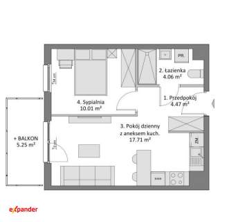 2-pokojowe mieszkanie w Gdańsku