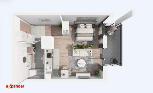 42 m duży balkon Jeżyce świetny układ