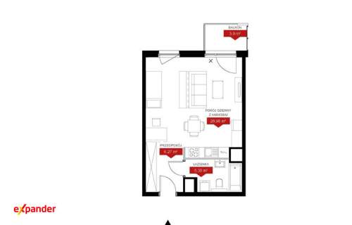 40m2 balkon / Jeżyce