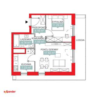 Stan P. Klucz lub Developerski- Rogowy Balkon 16m2