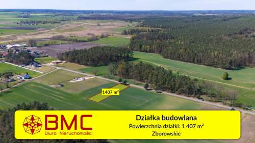 Działka budowlana Zborowskie 1407 m2
