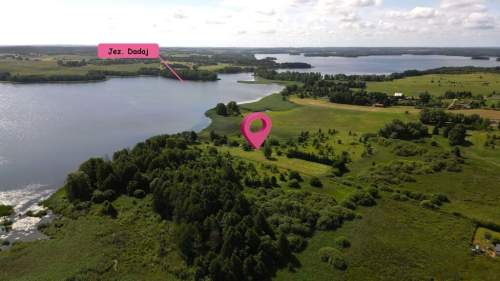 Działka z linią brzegową nad jeziorem Dadaj