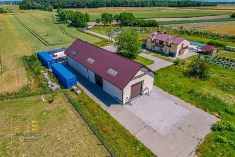 Dom, hala, działki
