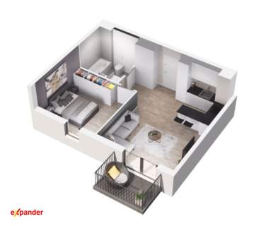 Rybitwy 2 pokoje 43m2 balkon tylko 538 tysiące