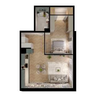 JEDNOPOKOJOWE MIESZKANIE - UL. DAJWÓR - 54,78 M2