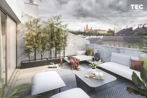 Dwupoziomowy apartament z widokiem na Wawel