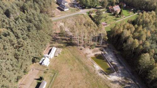 Działka budowlana z własnym stawem Kamińsko 3579m2