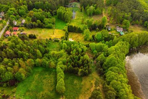 Działka pod dom w okolicy Choszczna, jezioro i las
