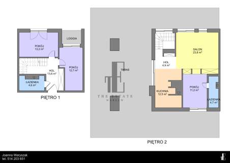 Apartament - 2 poziomy, 4 pokoje i 100 m2 tarasus