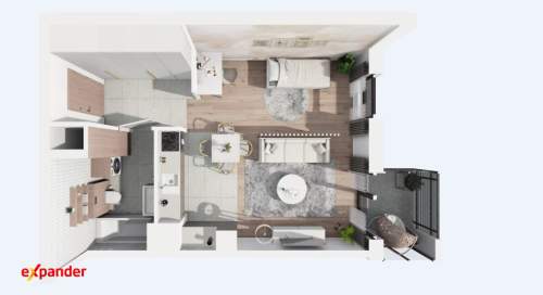 Ustawne mieszkanie 40,5m2 balkon.