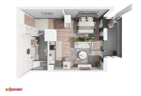 42,3 m Duża loggia 6,69 m