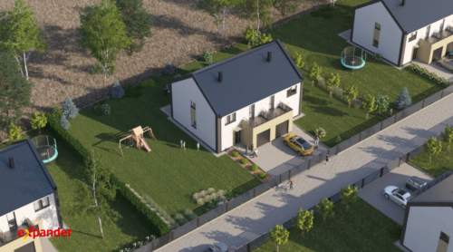 Bliźniaki z dużą działką 460 m2 Kameralna zabudowa 7 budynków