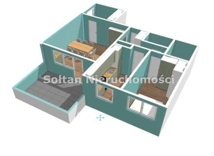 3/4 pokoje duży balkon Metro Kabaty