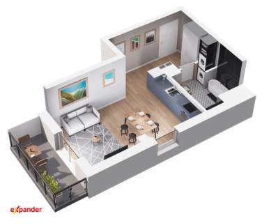 Gotowa Kawalerka 36mkw /Wysoki standard/Satre Miasto/Balkon