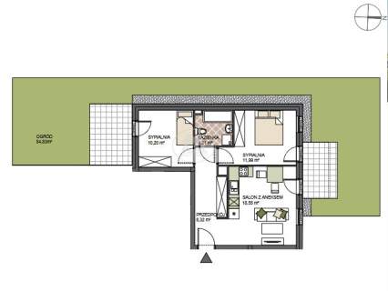 Ogródek 84 m2 Miejsce postojowe i komórka w cenie
