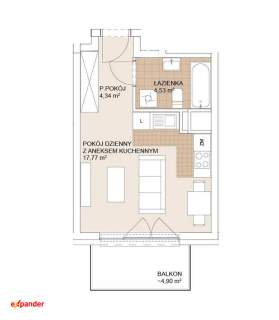 Gotowa Kawalerka /Wysoki standard/Satre Miasto/Balkon