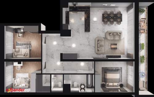 Potężny salon 43,07m Apartament z 3 sypialniami z Kluczami od...