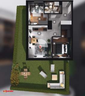 3 pokoje 51m2 ogród 71m2 - 18 minut centrum KRK