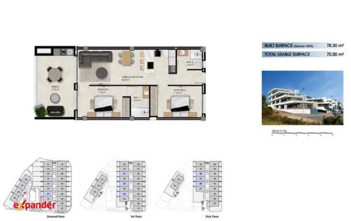 Apartament w Hiszpanii, 1,3km od morza