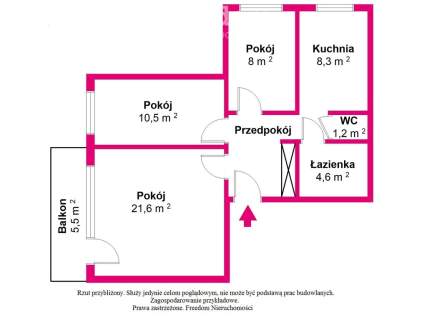 Słoneczne 3 pokoje gotowe do wprowadzenia 62.60 m2