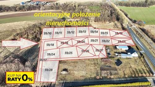 Redło 10 km od Świdwina - działka budowlana na rat