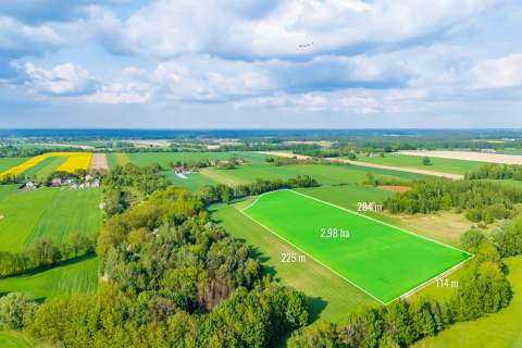Malownicza działka rolna 2,98 ha gmina Kampinos