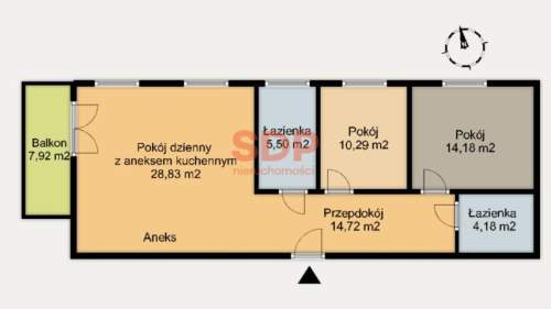 4 pokoje 79,24 m2 Port Popowice Nowa inwestycja