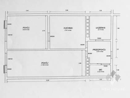 Mikołajki, 2-pokojowe mieszkanie, I piętro, 44 m2