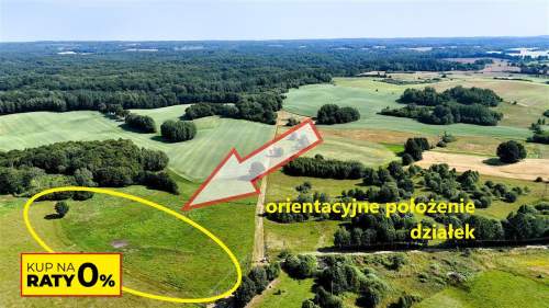 Działki na uboczu wsi, sprzedaż na raty bez banku.