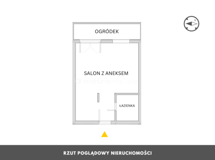 Kawalerka z ogrodem
