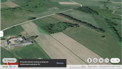 DUŻA DZIAŁKA ROLNA Z MOŻL. W.Z. 6283 M2