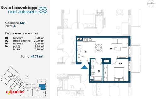 Apartament 2 pokoje z windą duży balkon
