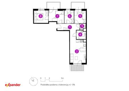 Promocja - 5 pokoi - 2 balkony ogródek