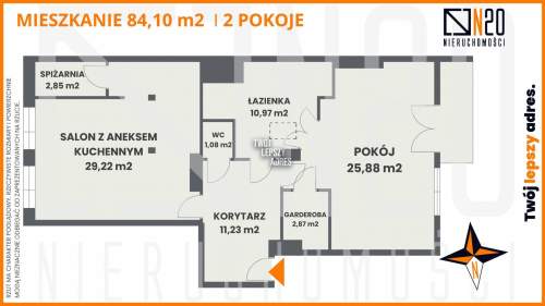 PRZESTRONNE 2-POKOJOWE MIESZKANIE Z BALKONEM