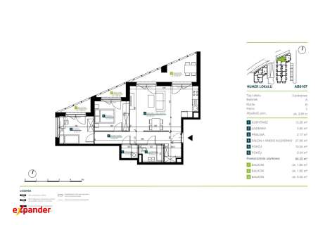 Apartament na Włochach z tarasem i balkonami