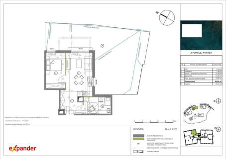 2- pok apartament 1,9 km do centrum