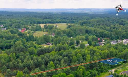 Działka budowlana w środku lasu 950m2