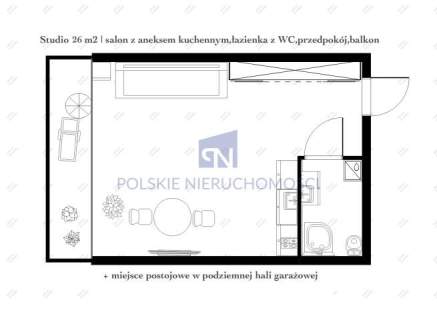 Nowoczesne studio z balkonem Krzyki