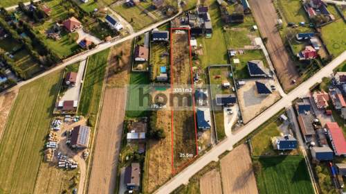 Działka 3351m2 objęta MPZP projekt zabudowy dew.