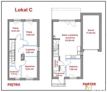 2 bliźniaki, 4 lokale, POGORZEL k. OTWOCKA